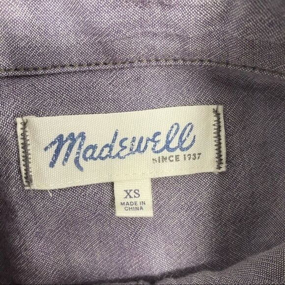 Madewell XS Purple Chambray Tomboy Workshirt - Picture 6 of 12